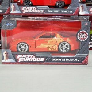 Jada Fast & Furious Orange JLS Mazda RX-7 1:32 Die-cast Collectible Car New